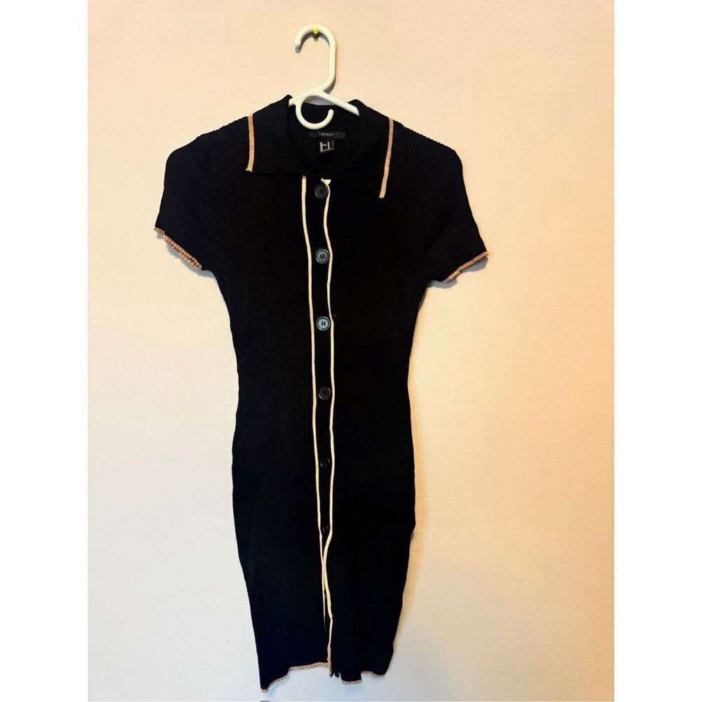 Elegant Black Button-Down Dress